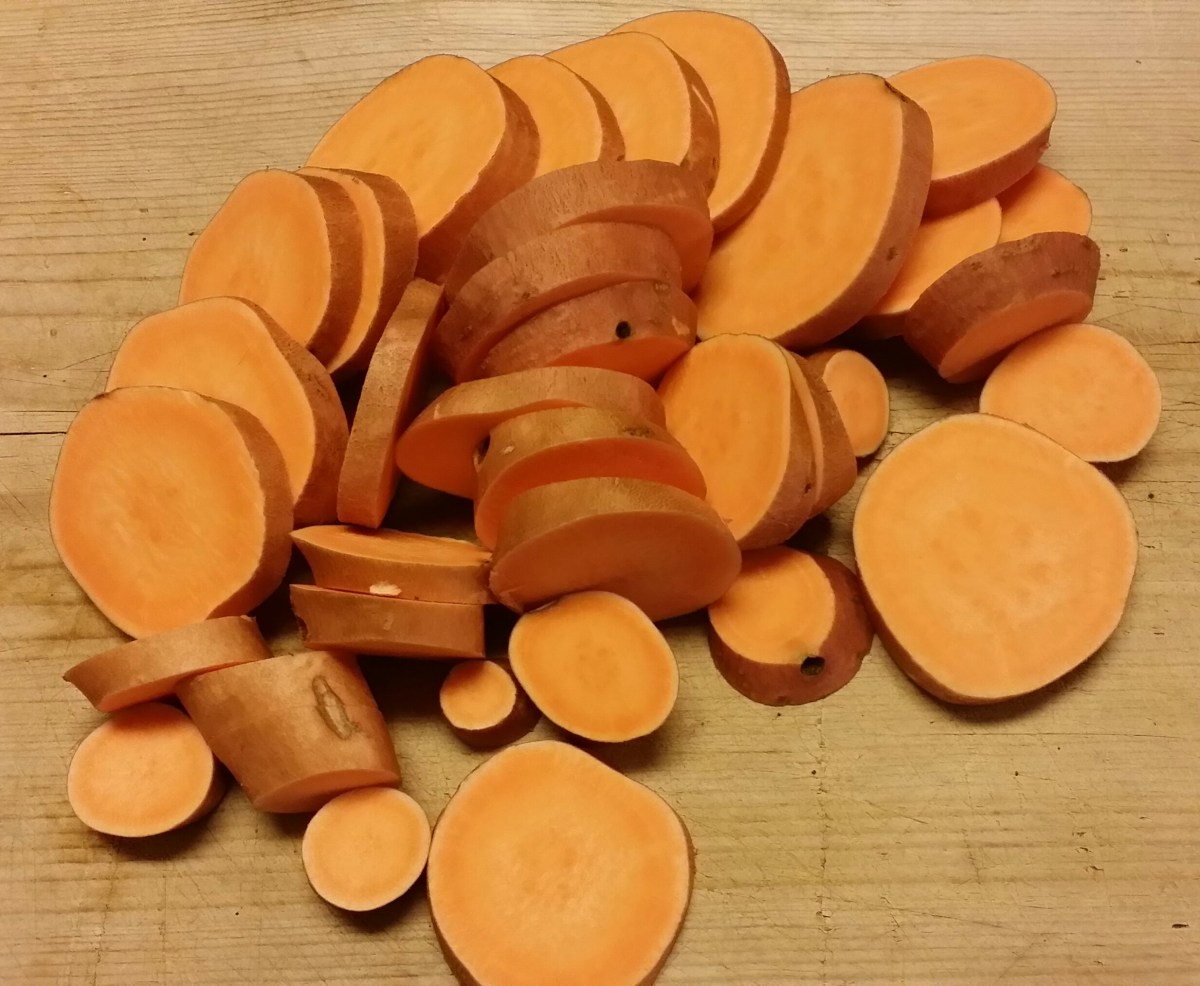 Fresh Sliced Sweet Potatoes