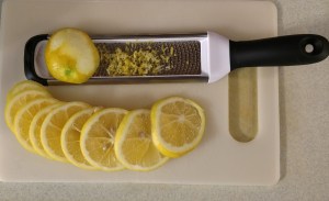 Sliced Meyer Lemons with Zest